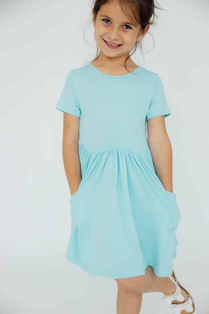 Aqua S/S Pocket Twirl Dress