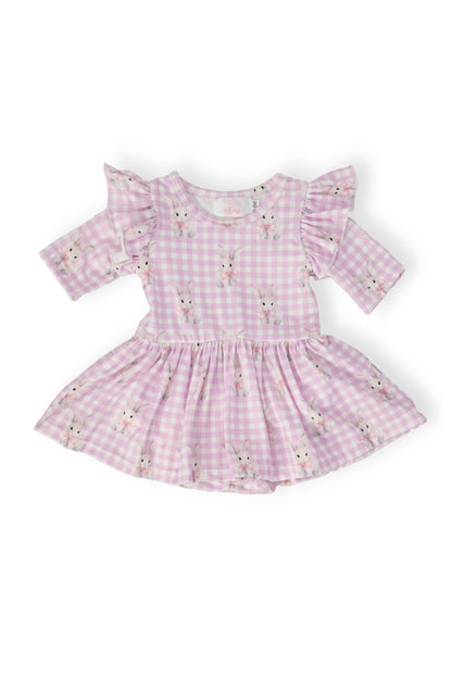 Baby Bunnies 3/4 Sleeve Flutter Twirl Bodysuit