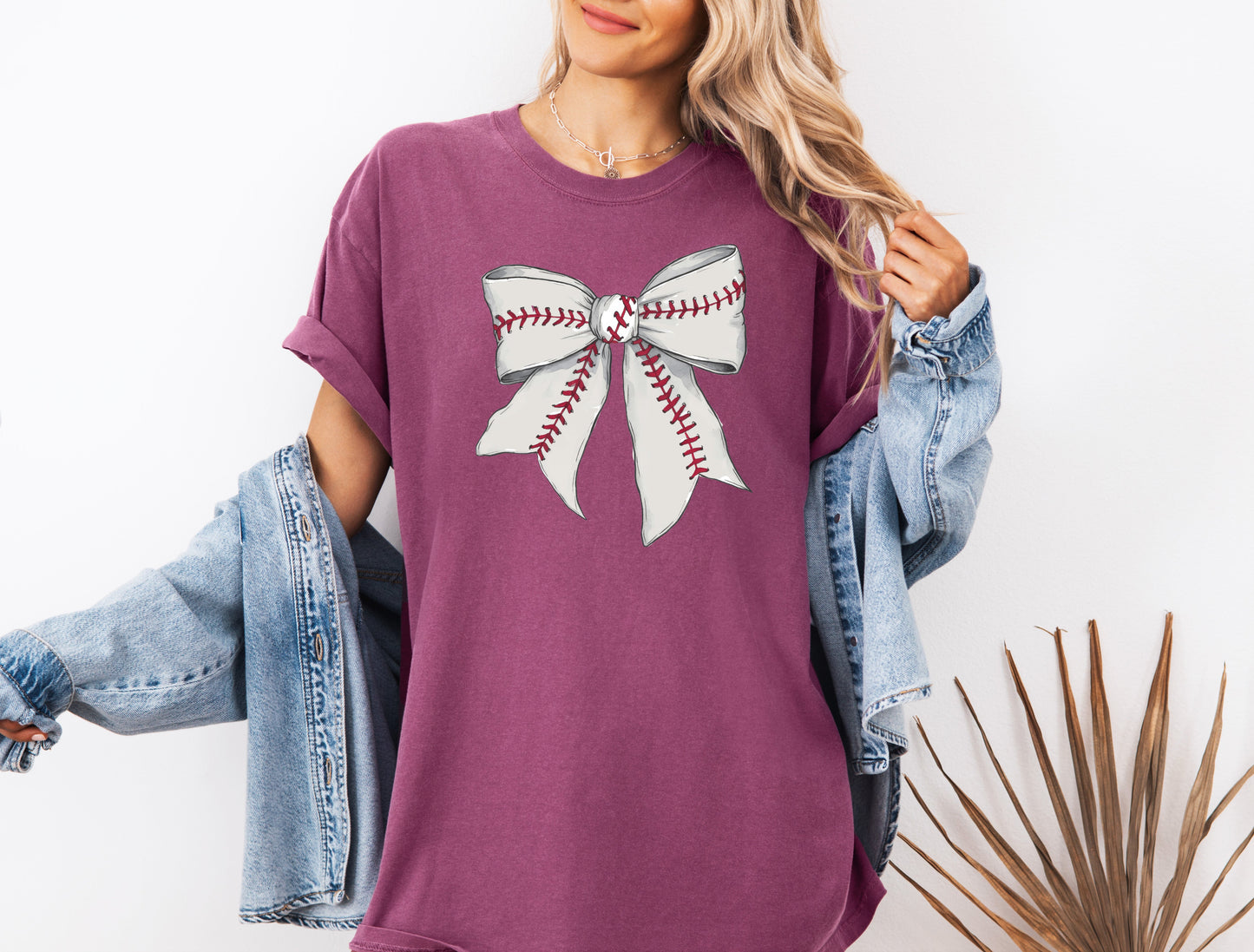 Baseball Lover Mom Game Day Comfort Colors Graphic Tees (Ribbon)