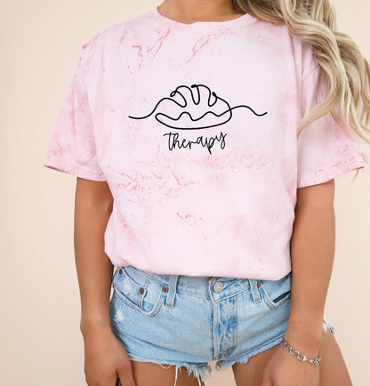 Bread Therapy Sourdough Home Baker Garment Dyed T Shirt