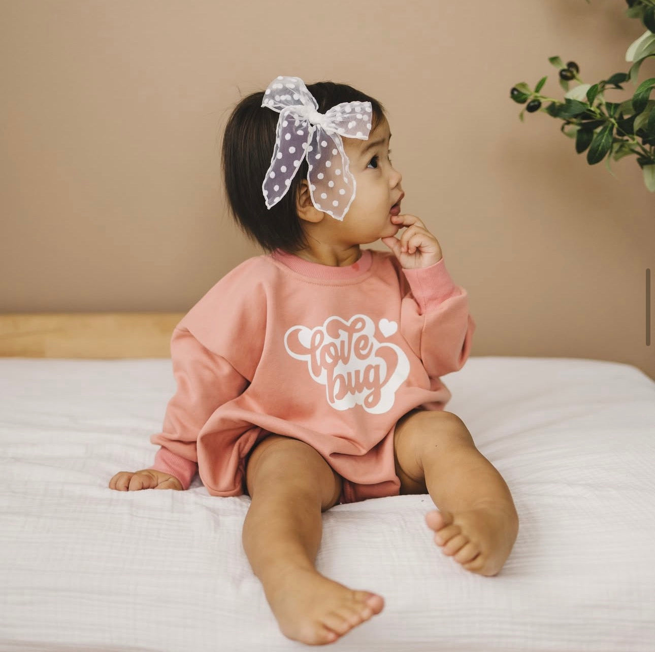 Love Bug Sweatshirt Romper