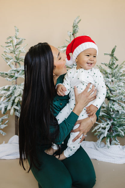 Tiny Trees Ribbed Bamboo Zippy Pajamas